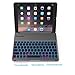 Keyboard Case Compatible with iPad PRO 9.7 Inch/iPad Air 2-LED 7 Colors Backlit Keyboard with 130° Folio Hard Back Cover, Aluminum Alloy- (for iPad Model: A1566/A1567/A1673/A1674)