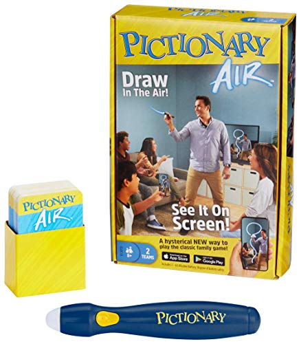 Mattel Games Pictionary Air - Navy Pen Version w/ 30% Unique Cards [Amazon Exclusive]