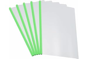 PATIKIL Clear Report Covers with Sliding Bar, 10 Pcs 10mm Slide-Grip Resume Covers 75 Sheets Capacity, A4 Presentation Folder