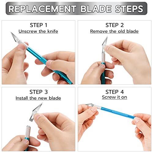 Jetmore 24 Pack Exacto Knife Set, Precision Craft Knife, Hobby Knife Kit for Cutting, Carving