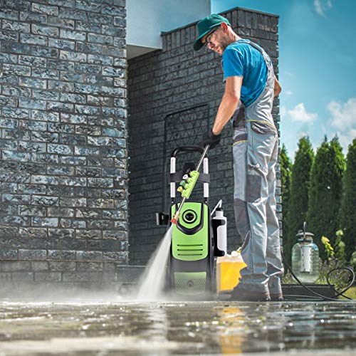 Suyncll High Power Washer Electric Pressure Washer,3800PSI 2.8GPM Pressure Washer Car Patio Garden Yard Cleaner(Green) - Thumbnail 3
