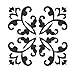 J BOUTIQUE STENCILS Damask Wall Stencil - Medium Size - Reusable Stencil for Home DIY decor FAUX MURAL V0002