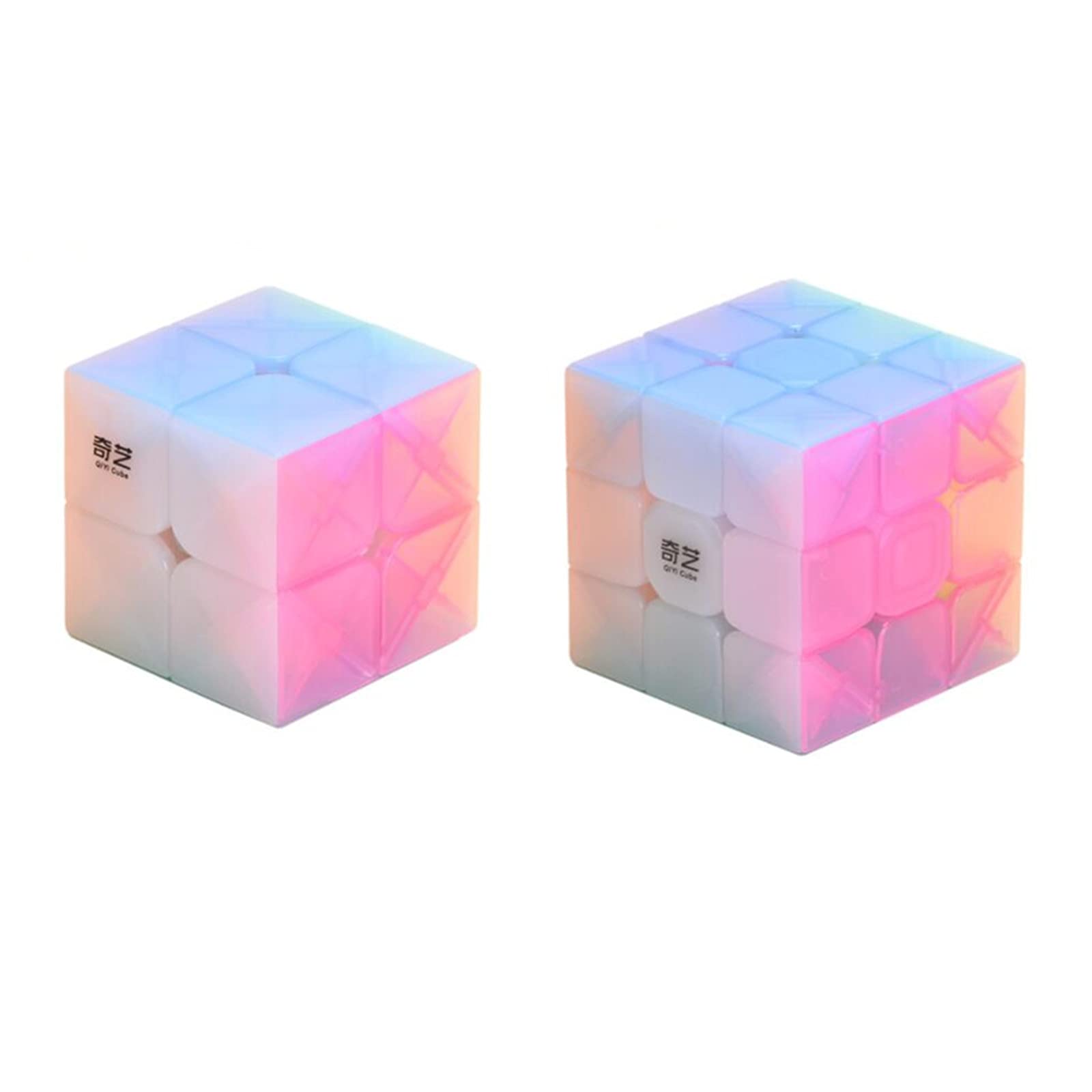 Photo 1 of Cuberspeed Bundle Speed Cube Set QiDi S Jelly 2x2 Magic Cube and Warrior W 3x3 stickerless Jelly Speed Cube