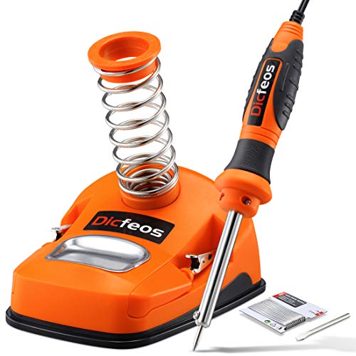 Dicfeos Soldering Iron Station, 30 Watt 110-120V Rapid Heating Soldering Iron with 1 Pack Solder Wire and Extra Solder Tip, Temperature 300℃