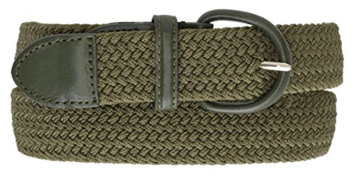 Green Braided Elastic Stretch Belt by Marshal