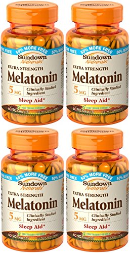 Sundown Naturals Melatonin Extra Strength 5mg, 360 Tablets (4 X 90 Count Bottles) Sundown Naturals Melatonin Extra Strength 5mg, 360 Tablets (4 X 90 Count Bottles)