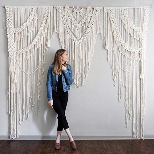 American Knit Bohemian Macrame Wedding Backdrop Decor Boho Chic Macrame Wall Hanging Style Macrame Tapestry Macrame Curtain Macrame Arch 80 W X 85 L Buy Online In Congo Missing