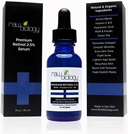 ADVANCED Premium RETINOL SERUM Maximum Strength Vitamin A. Natural & Organic Ingredients.