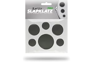 SlapKlatz ReFillz Drum Gel Dampers – Black – 12 Pads in 3 Sizes