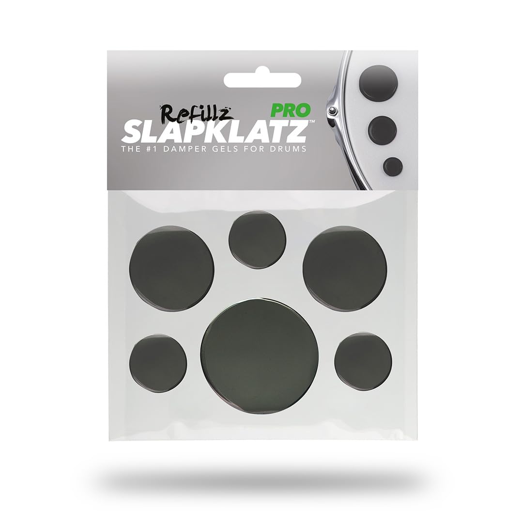 SlapKlatz PRO Refillz (BLACK) Drum Dampeners | 12 pcs | 3 Sizes | Non-toxic