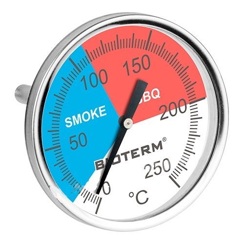 Browin 101200 Thermometer for BBQ and Smoker Ovens, 0Degree C + 250Degree C, Stainless Steel Standard