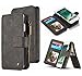 Hynice iPhone 8 Wallet case, iPhone 7 Leather Case, Detachable Magnetic Flip Purse with Kickstand Strap 14 Card Slot Holder Slim Protective Shell Cover for Apple iPhone8/iPhone7 4.7 (14Card-Black)
