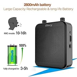 Portable Voice Amplifier, Giecy 30W 2800mAh