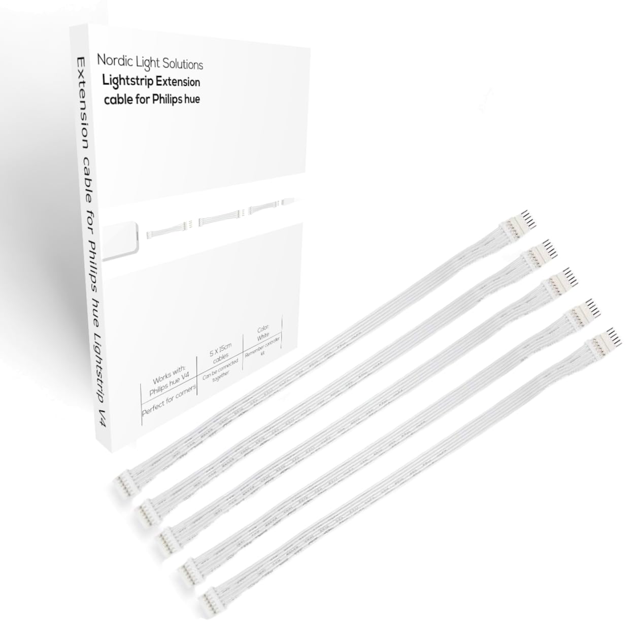 Light Solutions I cable suitable for Philips Hue Lightstrip V4 15 cm (5 pieces) โ image 1