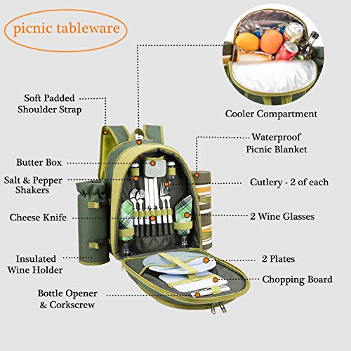 3 ALLCAMP+Backpack+Compartment+Tableware+Blanket
