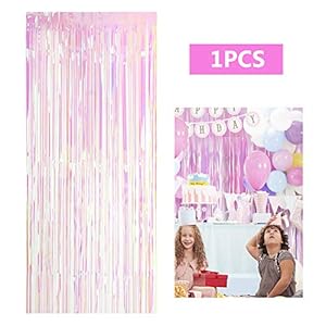 Amazon Com Stumps Wavy Foil Door Curtain Iridescent Home Kitchen