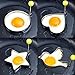 PNBB 8pcs Different Shapes Stainless Steel Fried Egg Molds with 1pc Silicone Pastry Brush - Set of 9