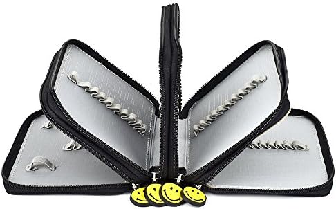 Youbedo 4 Multi-layer Large Capacity Pencil Bag Case Black