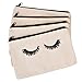 BBTO 4 Pack Makeup Bag Cosmetic Pouch Makeup Pouch Travel Toiletry Eyelash Case with Zippered Pocket