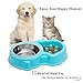UPSKY Slow Feeder Dog Cat Bowls Double dog bowls 2 in 1 Fun Feeder Eco-friendly Durable Preventing Choking Design Bowls for Small Dogs and Cats