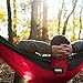 Gonex Portable Camping Hammock, Nylon Parachute Single Hammock for Travel Camp with Hammock Straps, Ultralight (Red+Deep gray)