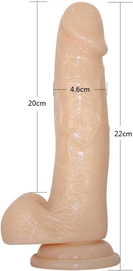Dihouse Skin Color Soft Silicone Simulation Extra Large 9 Inch S'uc-Tion Cup Dìdlõs Ma'ssa-ger for Couple