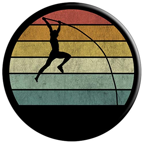 Vintage retro pole vault design pole vaulter vaulting gift popsockets