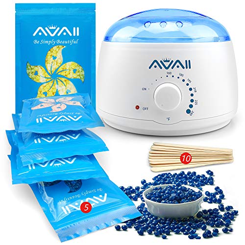 Wax Warmer, AVAII Hair Removal Waxing Kit, Wax at Home for Bikini/Brazilian/Arm/Leg with 5 Packs of Painless Hard Wax Beans and 10 Wax Applicator Sticks - Thumbnail 6