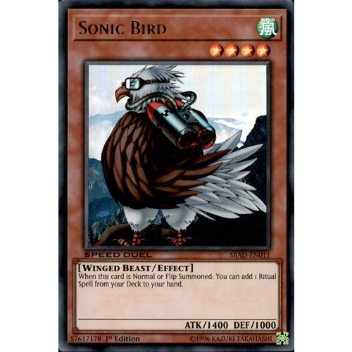 SBAD-EN011 1st Ed Sonic Bird Ultra Rare Card Speed Duel: Attack from the Deep Yu-Gi-Oh Single Card