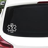 XTRAYXRAY EMT Star of Life Sticker Emergency Medical Decal Window Bumper Decal Sticker Suitable for Cars, Trucks 5inch 2PCs