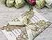 ponatia 25PCS 5.12 x 7.1 '' Gold Glitter Laser Cut Wedding Invitations Cards with Envelopes for 5x7 Invitation Cards Wedding Baby Bridal Shower Engagement Sweet 16 Birthday Invite