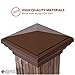 4x4 Brown Pyramid Post Cap Most Common fits (3.5
