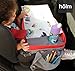 Toddler Travel Lap Tray - Kids Car Seat Travel Tray - Children Car Organizer Play Tray for Drawing and Snacks Tray. Waterproof Kids Tray, Sturdy Side, Wide Zipper Pocket. Bonus Coloring Book Included