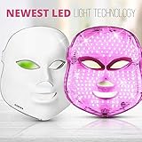 [FDA APPROVED ] 7 Colors LED Light Therapy Mask With Free Skincare & Anti-Aging Natural tips E-book | Your Perfect Red Light Therapy Facial Machine and Acne Mask by GOBIES