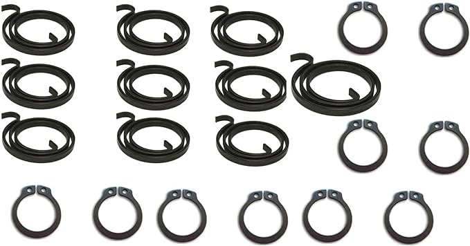 Door Handle Repair Kit Includes 10 Springs and 10 Circlips Widespread Fit for Doors Home and Office Easily Replace Coil Springs with Circlip Pliers (2,5 Turns, 2.5mm Thick)