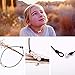 POTESSA White Pearl Choker Necklace with Three Beads on Genuine Leather Jewelry for Women Girls 16