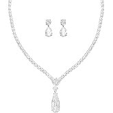 YYSuniee Bridal Jewelry Set for Wedding Fashion Cubic Zirconia Necklace And Earrings for Women Jewelry Sets Gift