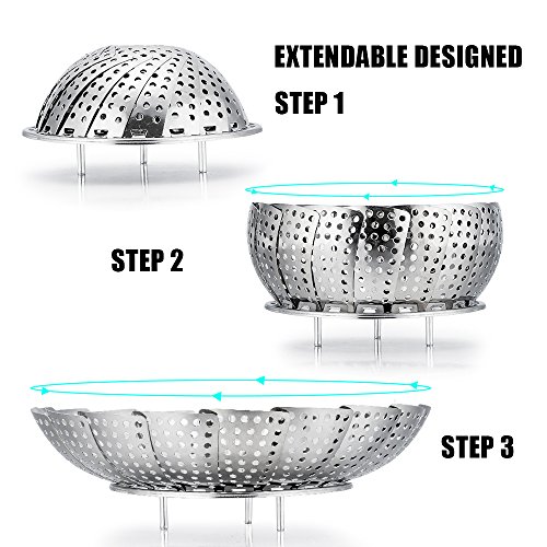 image for TeamFar Vegetable Steamer, Steamer Basket Stainless Steel for Veggie S