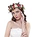 Women handmade Rose Flower Crown with Adjustable Ribbon for Wedding Festivals