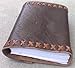Antique Dark Brown II Leather Journal Diary (Handmade) with C-Lock closure - Leather Cord Coptic bound (6.8