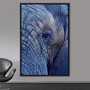 signwin Framed Canvas Wall Art Elephants Animals Dramatic...