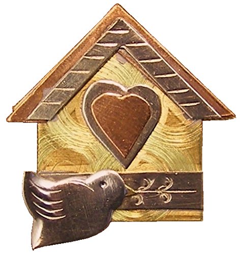 Birdhouse Needle Nanny Magnetic Needle Minder, Brooch
