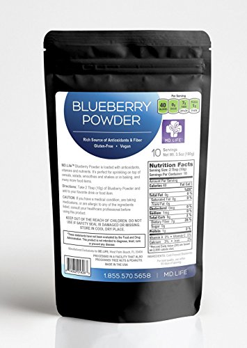 save $$ MD Life Blueberry Powder 100g Compare To BulkSupplements and Vimergy Save $$