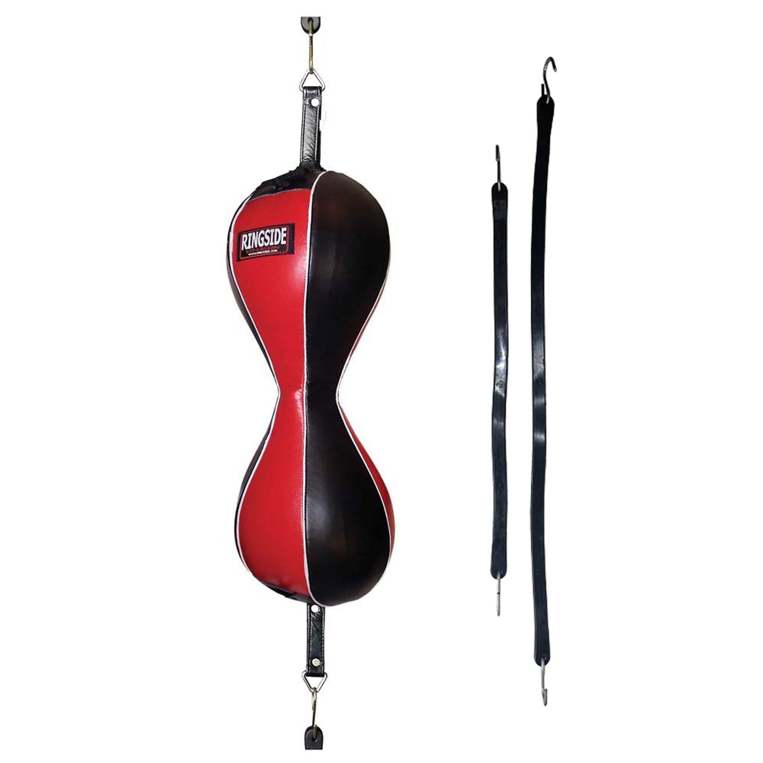 Ringside Mexican-Style Double-Double End Bag,Red / Black