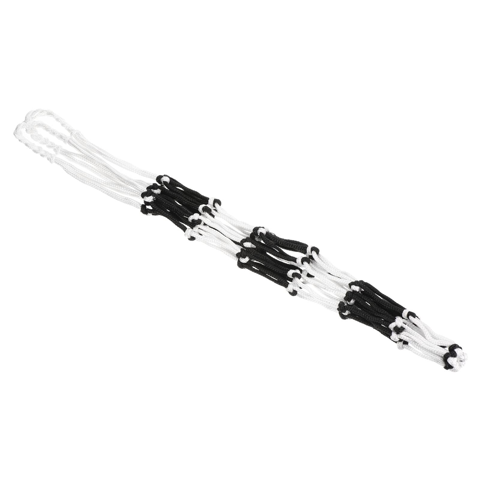 PATIKIL Basketball Net Bag, Mesh Storage Sports Carry Bag Durable PP Single Ball Carrier Sturdy Thickened for Volleyball Soccer Football, White Black