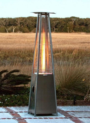 XtremepowerUS Stainless Steel Pyramid Type Flame Glass Tube Patio Heater