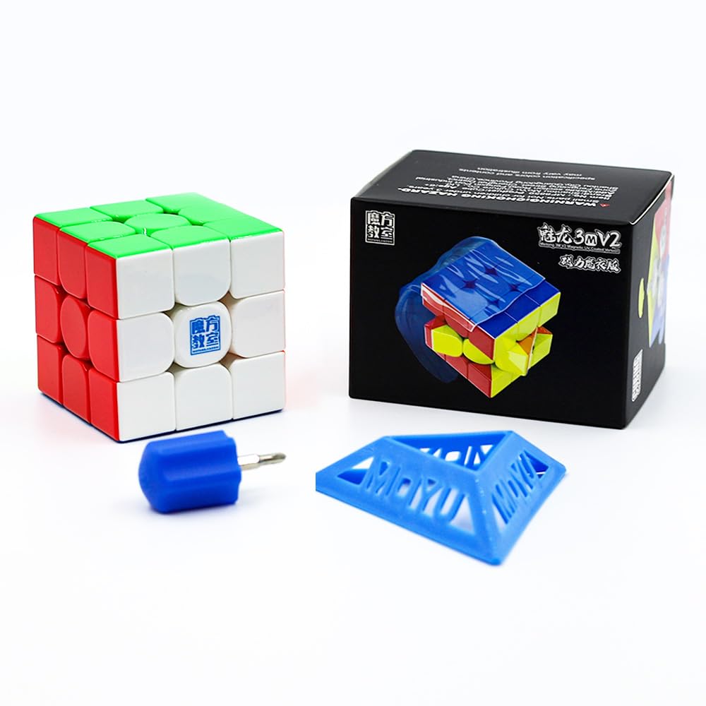 TUNJILOOL Moyu MeiLong 3m V2 Magic UV Coating Speed Cube Stickerless Magnetic Cubes 3x3x3 Easy Turning For Adults And Kids