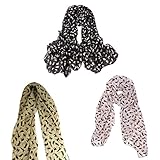 Kobwa(TM) Soft Chiffon Cat Prints Women Long Scarves With Kobwa's Keyring