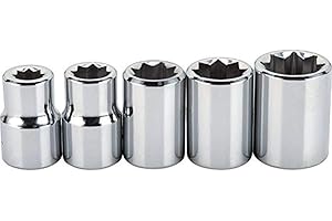 3/8" Drive 5 Piece Socket Set- 8 Point