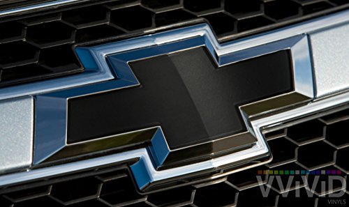 VViViD XPO Matte Black Chevy Bowtie Logo Wrap Kit (4 rolls (11.8" x 4") + 3M Toolkit)